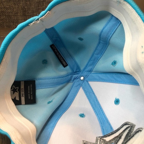 Y2K Vibes Starter Bright Blue Fitted One Size Baseball Hat - Trendy and Stylish - Picture 6 of 8